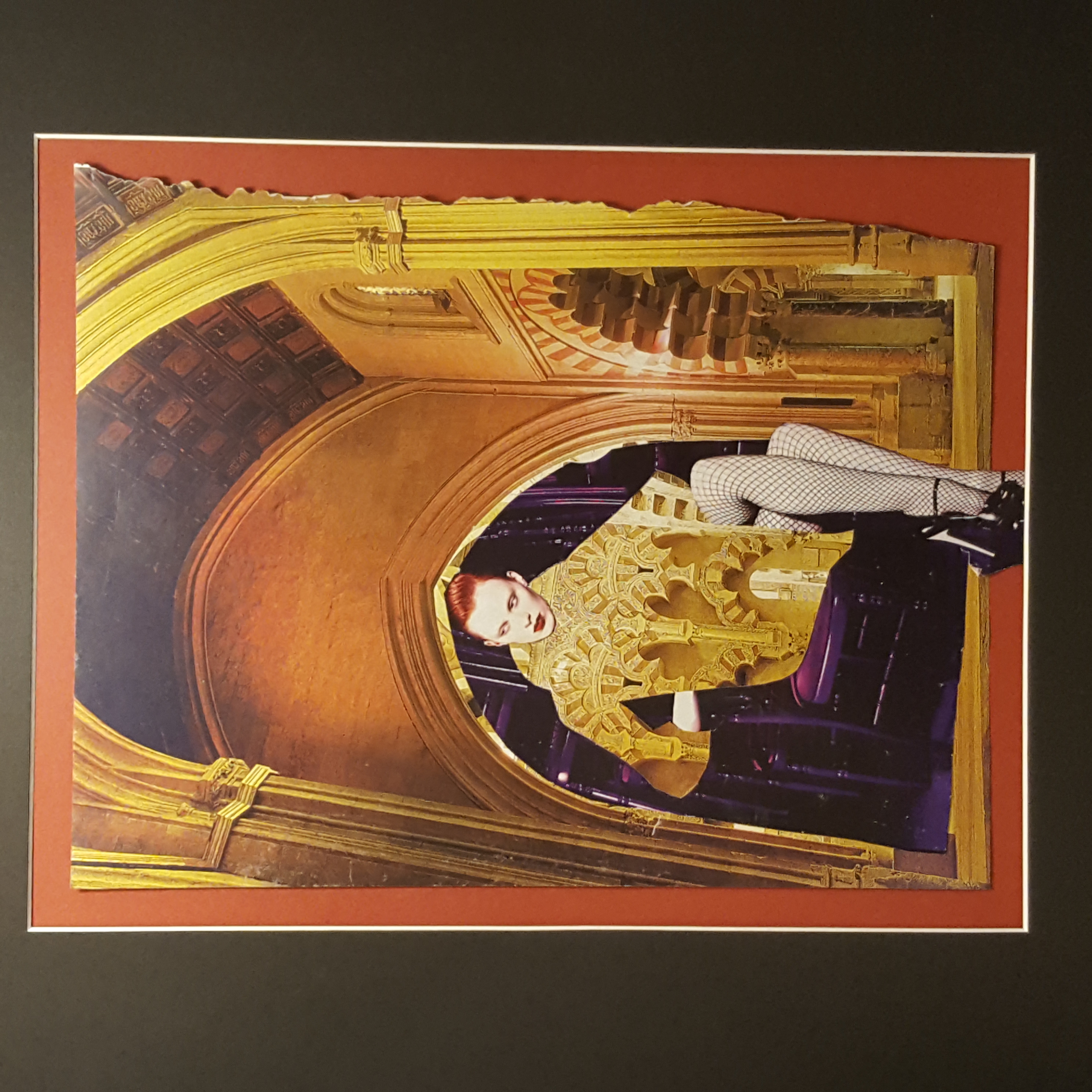 Untitled (collage, gilded arches)